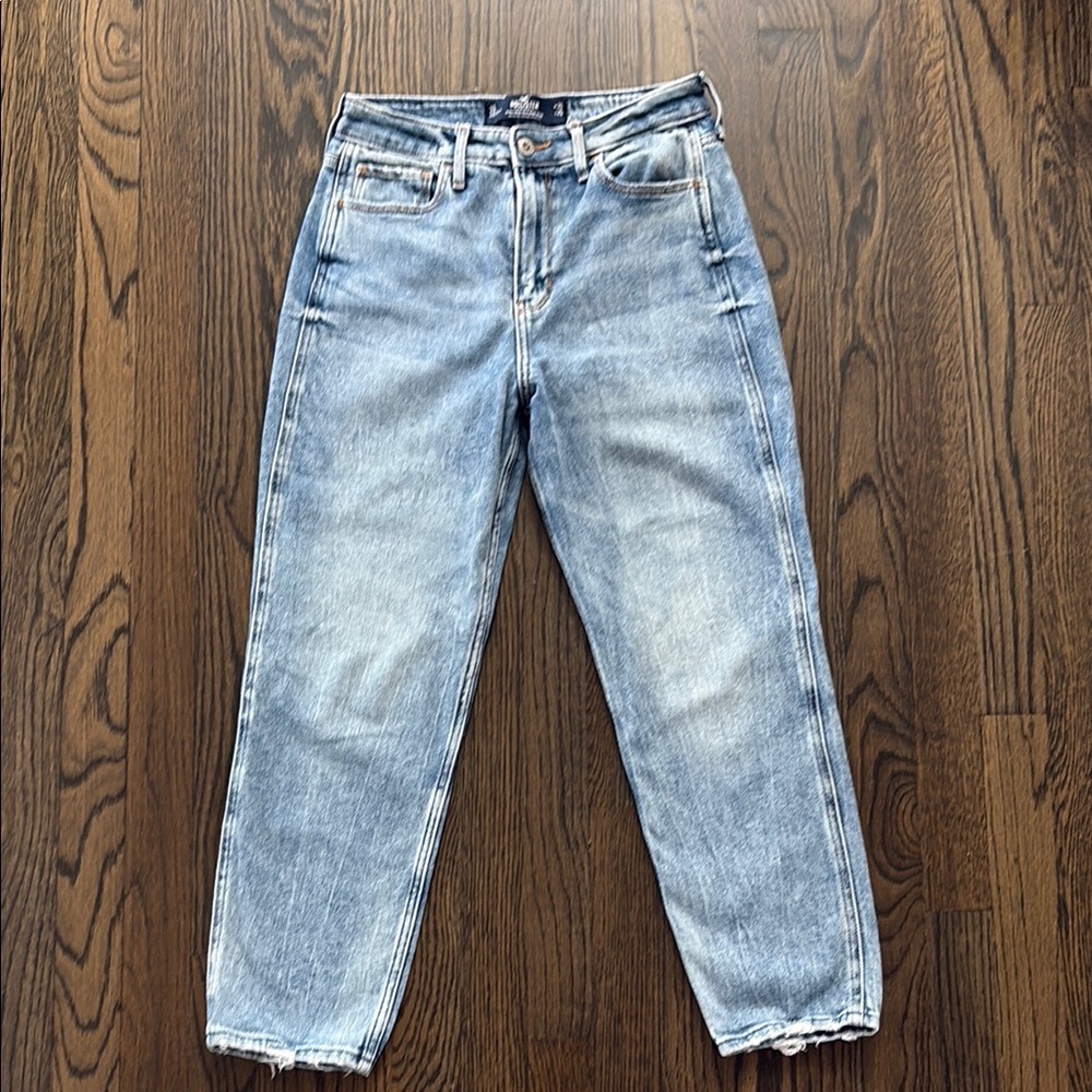 Hollister Blue mom Jeans High-Rise Vintage stretch